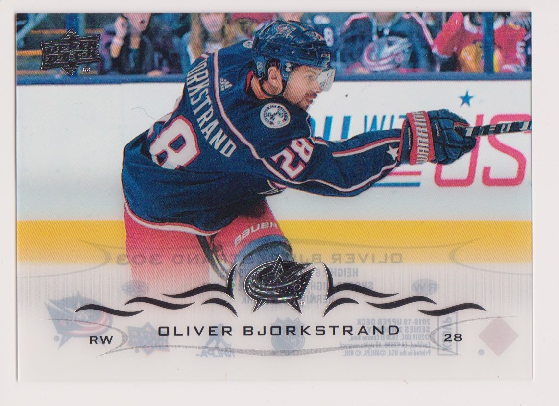 2018-19 Upper Deck Clear Cut Parallel #303 Oliver Bjorkstrand (image for) 2018-19 Upper Deck Clear Cut Parallel #303 Oliver Bjorkstrand